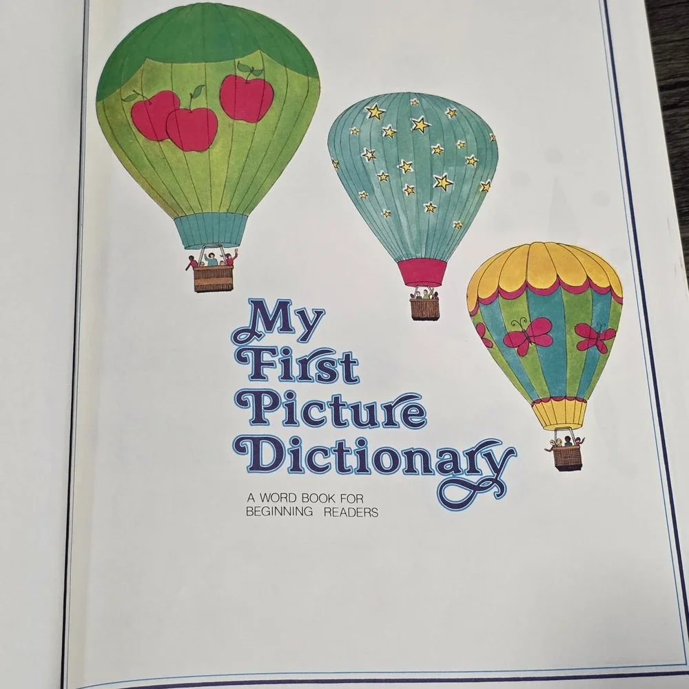 My First Picture Dictionary Hardcover Childrens Word‎ Book Vocabulary Vtg 1982